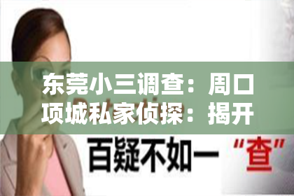东莞小三调查：周口项城私家侦探：揭开真相的神秘力量