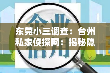 东莞小三调查：台州私家侦探网：揭秘隐私守护者的神秘世界