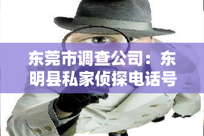 东莞市调查公司：东明县私家侦探电话号码：揭秘隐私守护者的神秘世界