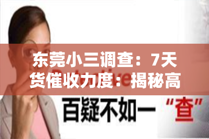 东莞小三调查：7天货催收力度：揭秘高效催收策略背后的秘密