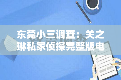 东莞小三调查：关之琳私家侦探完整版电影：揭秘香港影坛女神的侦探生涯