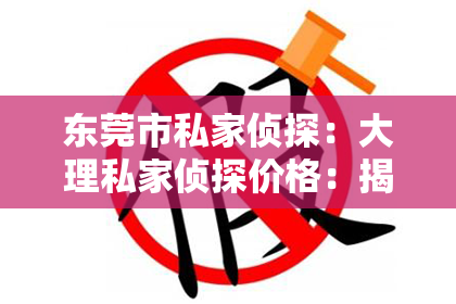 东莞市私家侦探：大理私家侦探价格：揭秘侦探行业的“价格之谜”