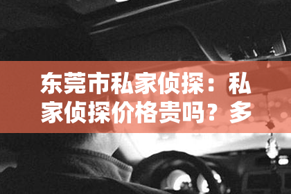 东莞市私家侦探：私家侦探价格贵吗？多少钱？