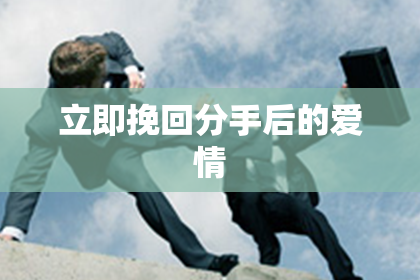 立即挽回分手后的爱情
