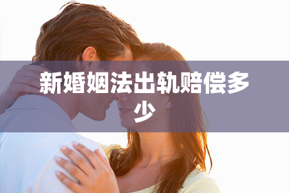 新婚姻法出轨赔偿多少