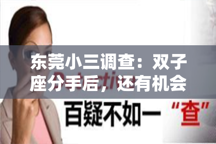 东莞小三调查:双子座分手后,还有机会挽回吗?