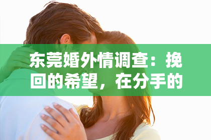 东莞婚外情调查:挽回的希望,在分手的风中