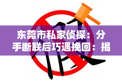 东莞市私家侦探:分手断联后巧遇挽回:揭秘复合之路