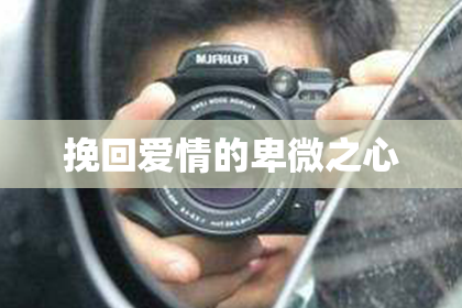 挽回爱情的卑微之心