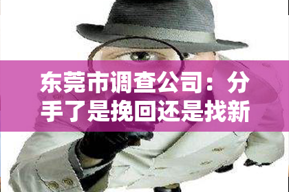 东莞市调查公司:分手了是挽回还是找新欢?