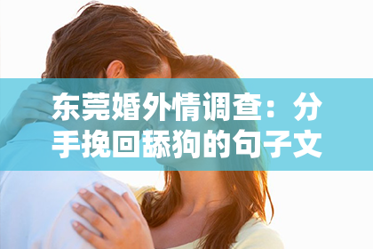 东莞婚外情调查：分手挽回舔狗的句子文案：如何巧妙地挽回心爱的人
