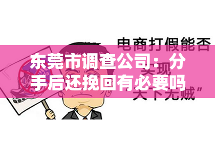 东莞市调查公司：分手后还挽回有必要吗？——一个深入探讨的视角