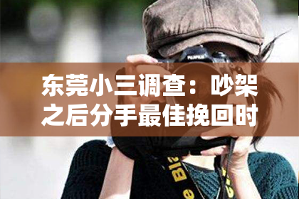 东莞小三调查：吵架之后分手最佳挽回时间：把握时机，重拾爱情