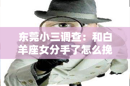 东莞小三调查:和白羊座女分手了怎么挽回?专业指南助你重燃爱火