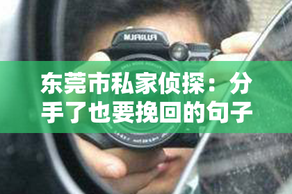 东莞市私家侦探：分手了也要挽回的句子——深度解析与策略建议