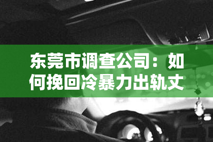 东莞市调查公司:如何挽回冷暴力出轨丈夫的心?