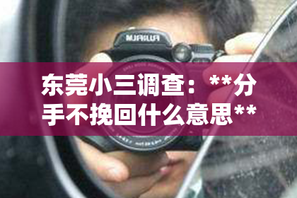 东莞小三调查：**分手不挽回什么意思**