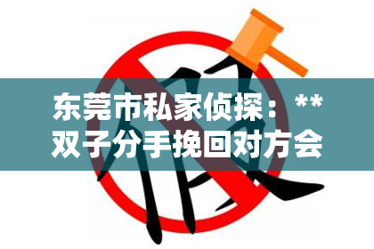 东莞市私家侦探：**双子分手挽回对方会怎么样**