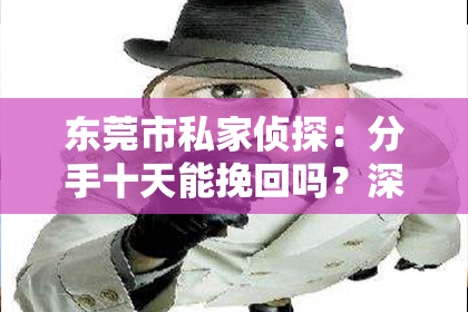 东莞市私家侦探：分手十天能挽回吗？深度解析情感挽回的可能性与挑战