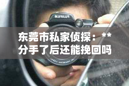 东莞市私家侦探：**分手了后还能挽回吗知乎**