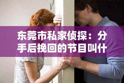 东莞市私家侦探:分手后挽回的节目叫什么?深度解析情感挽回之道